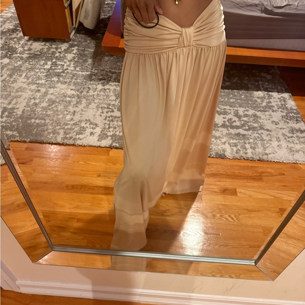Gold two piece set crop top and skirt like cult Gaia - Picture 7 of 8